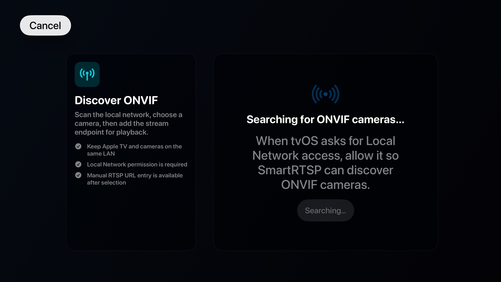 OmniNVR on Apple TV