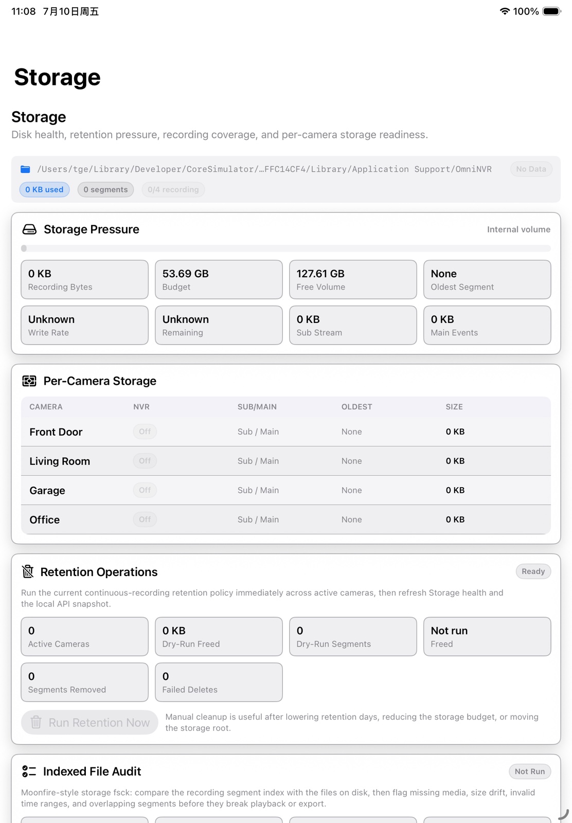 OmniNVR storage management